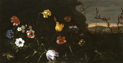 Blumen und Frösche von Giuseppe Recco